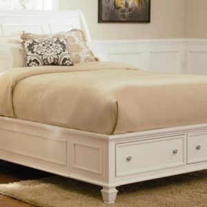 Sandy Beach (White) King Size Storage Bed