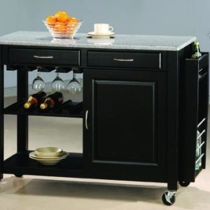 Black Kitchen Island