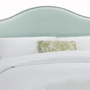 King Size Pool Upholstered Nail Button Bed