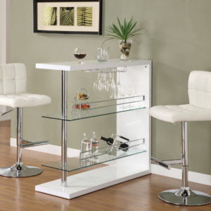 White Bar Table Set