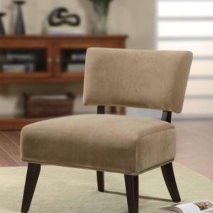 Tan Fabric Accent Chair