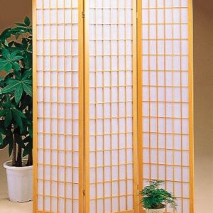 Natural 3 Panel Finish Folding Screen
