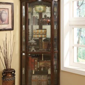 5 Shelf Corner Curio Cabinet