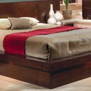 Jessica Cappuccino King Size Platform Bed