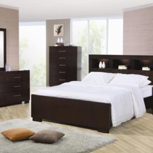 Jessica King Size Bed, Dresser, Mirror, & Nightstand Set
