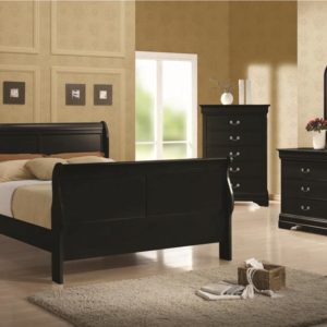 Twin Size Black Louis Philippe 5 Piece Set