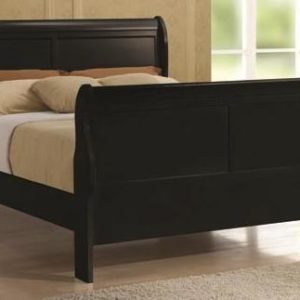 Twin Size Black Louis Philippe Bed