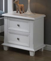 White Finish Nightstand
