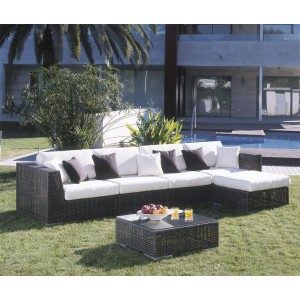 ATLANTIS 6 PC SECTIONAL SET DEEP SEATING GROUP IN REHAU® FIBER