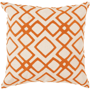 Geo Diamond Burnt Orange 22" x 22" Poly Fiber Pillow Set