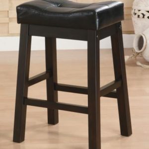 24" Cappuccino Saddle Bar Stool Set
