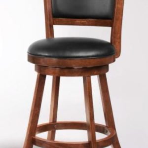 29" Espresso Swivel Bar Stool with Upholstered Seat Set
