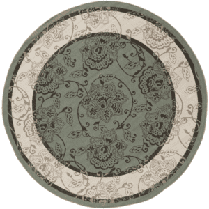 Alfresco Black 5'3" Round Rug