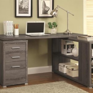 Yvette Weathered Grey L-Shape Desk