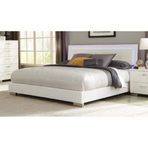 Felicity Queen Low Profile Bed with LED Backlight