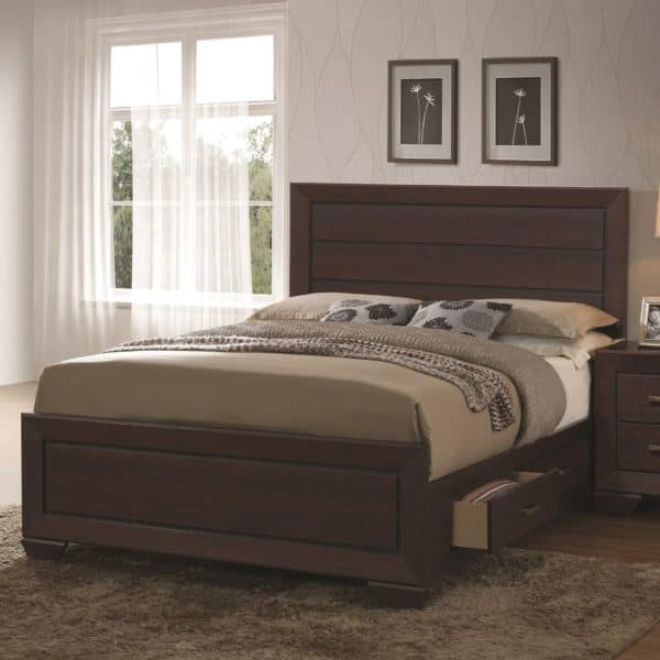Fenbrook Dark Cocoa Queen Storage Bed