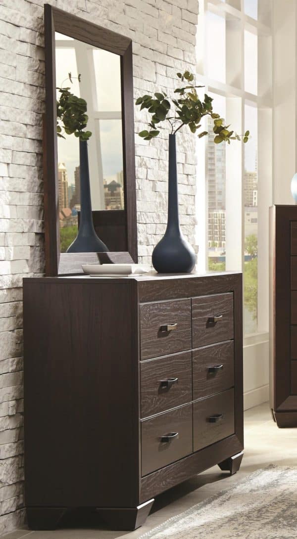 Fenbrook Dark Cocoa Dresser & Mirror