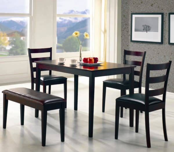 Taraval 5 Piece Dining Set with Bench