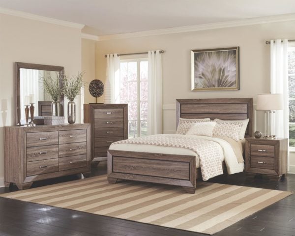 Kauffman King Bed, Dresser, Mirror, & Nightstand