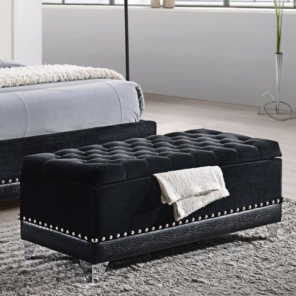 Barzini Glamorous Upholstered Bench Trunk