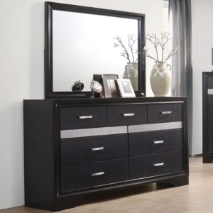 Miranda Black Dresser & Mirror