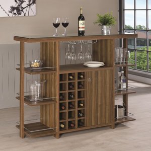 Modern Bar Unit with Wine Bottle Storage
