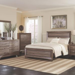 Kauffman Califonia King Bed, Dresser, Mirror, & Nightstand