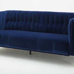 Deco Blue Fabric Sofa and Love Seat