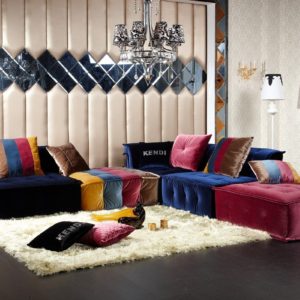 Divani Casa Dubai - Contemporary Fabric Sectional Sofa