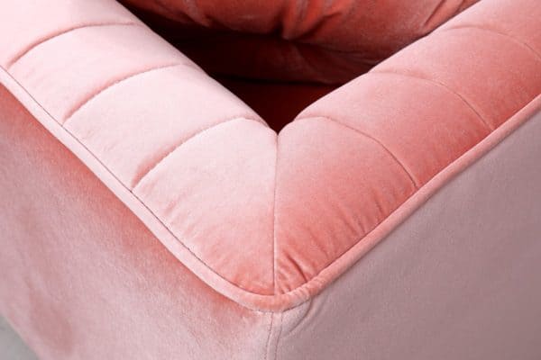 Divani Casa Rachel Modern Pink Velvet Sectional Sofa - Image 3
