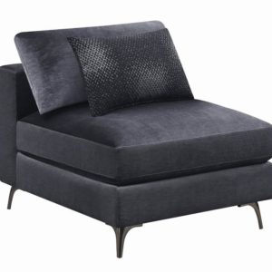 Chandra Premium Dark Charcoal Armless Chair