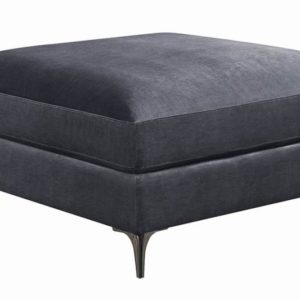 Chandra Premium Dark Charcoal Ottoman
