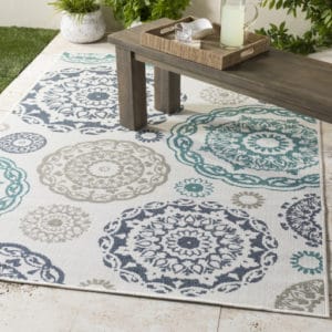 Alfresco Teal 2'5" x 4'5" Rug