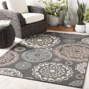 Alfresco Black 2'5" x 4'5" Rug