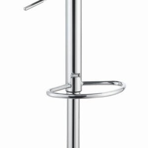 Backless White Adjustable Height Bar Stool