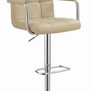 Beige Leatherette Bar Stool