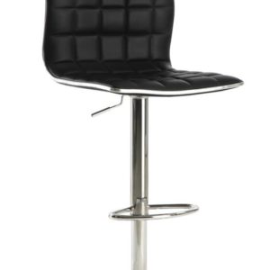 2 Waffle Black Colored Bar Stool