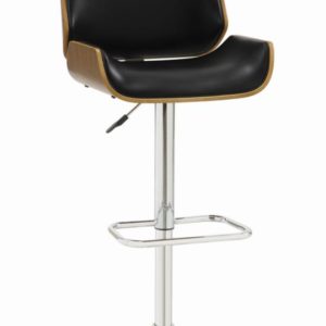 Black Contemporary Leatherette Bar Stool