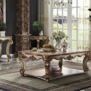 Vendome Gold Patina Coffee and End Table Set