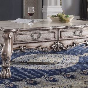 Dresden Bone White Finish Coffee Table