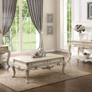 Ragenardus Antique White Coffee Table Set