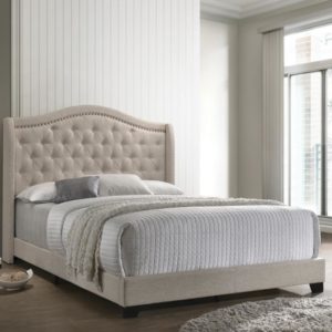 Sonoma Upholstered Beige Full Size Bed