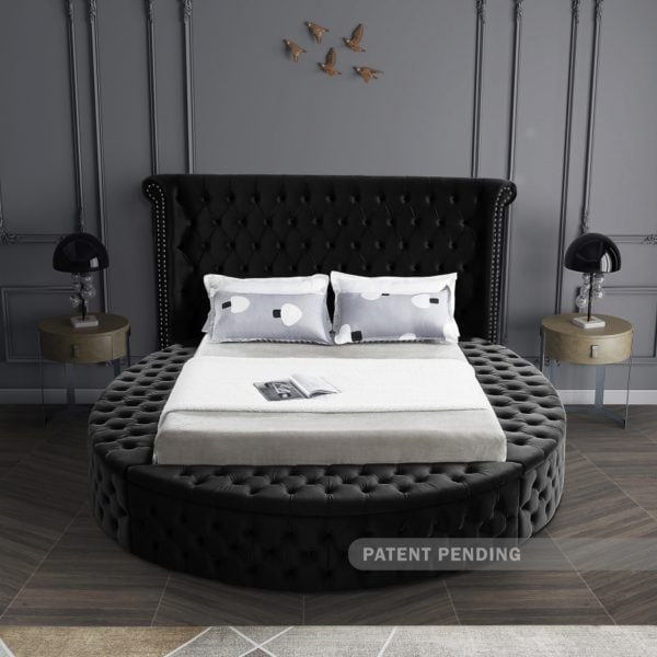 Luxus Black Velvet Full Bed - Image 2