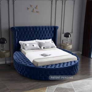 Luxus Blue Velvet Full Bed