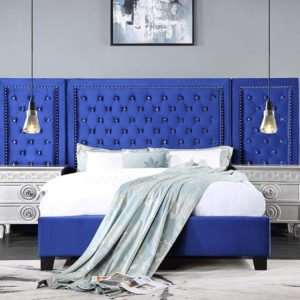 Damazy Blue Queen Bed