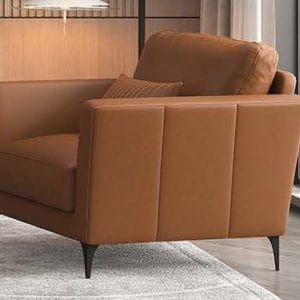 Tussio Tan Italian Leather Chair