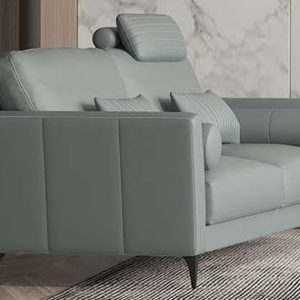 Tussio Watery Leather Italian Leather Loveseat