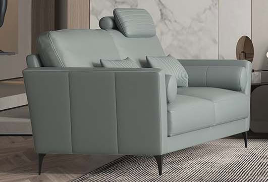 Tussio Watery Leather Italian Leather Loveseat