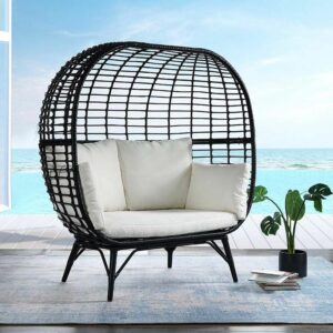 Penelope Black Patio Lounge Chair