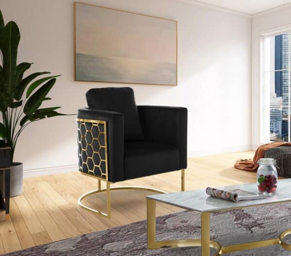 Casa Black Velvet Chair